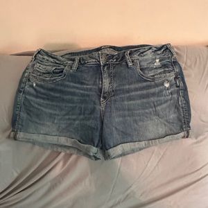 Silver Jean Shorts